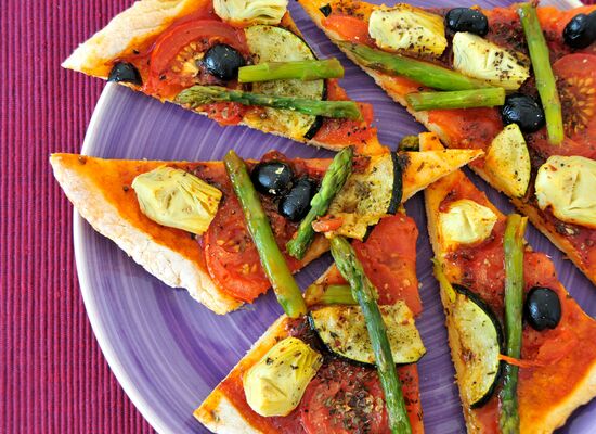 Knusprige Gemüse-Pizza